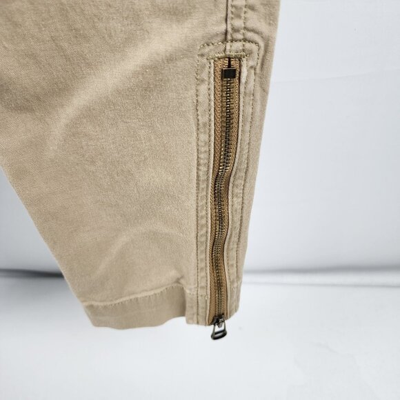 Polo Ralph Lauren Womens Pants 8 Tan VTG Cargo Pants Ankle Zip (30x29) - Picture 8 of 11